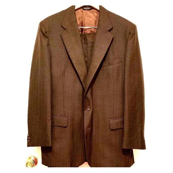 VINTAGE Gray Botany 500 2 Button Suit Size 44L - Picture 1 of 7